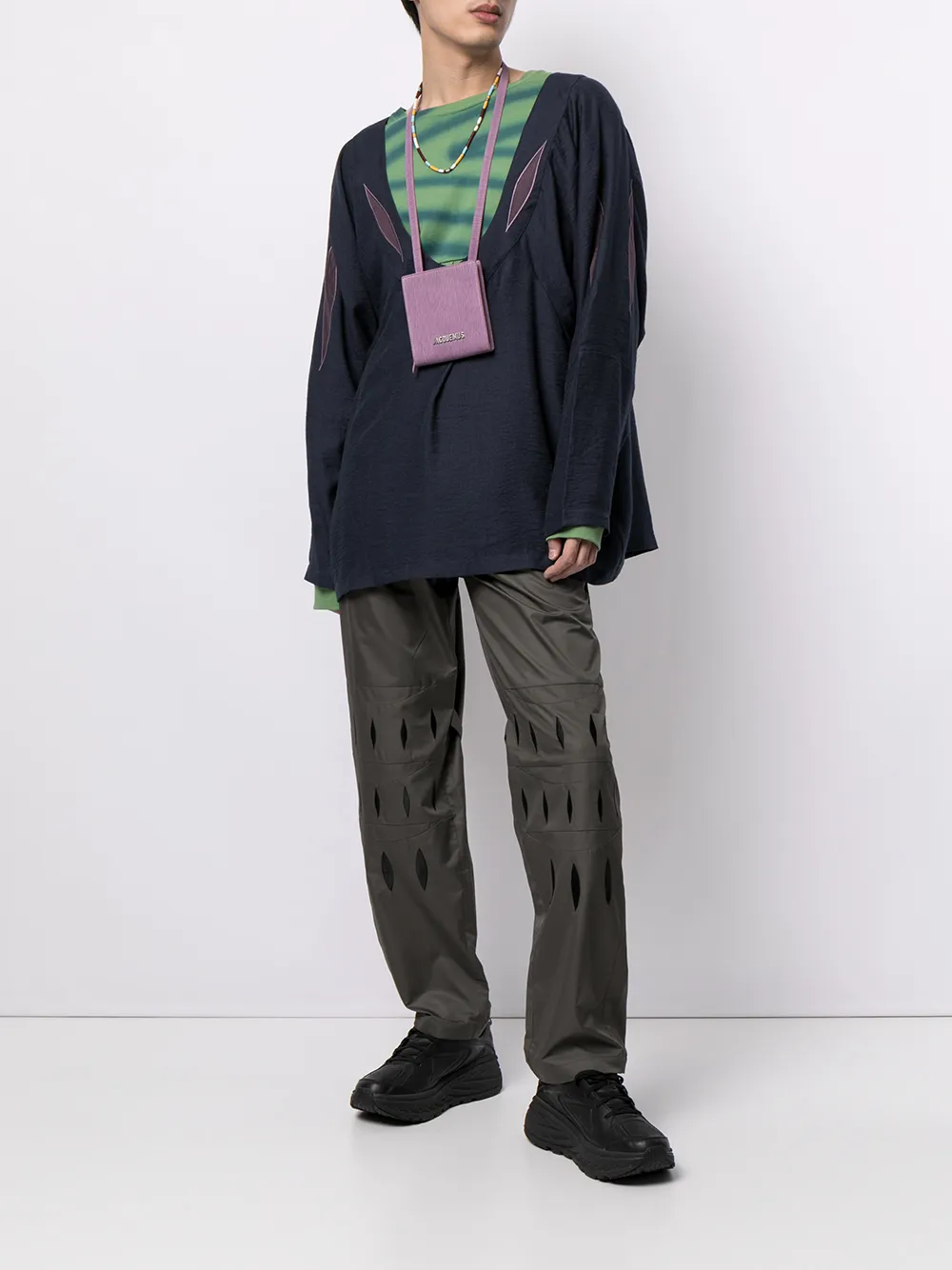 фото Kiko kostandinov брюки прямого кроя с вышивкой