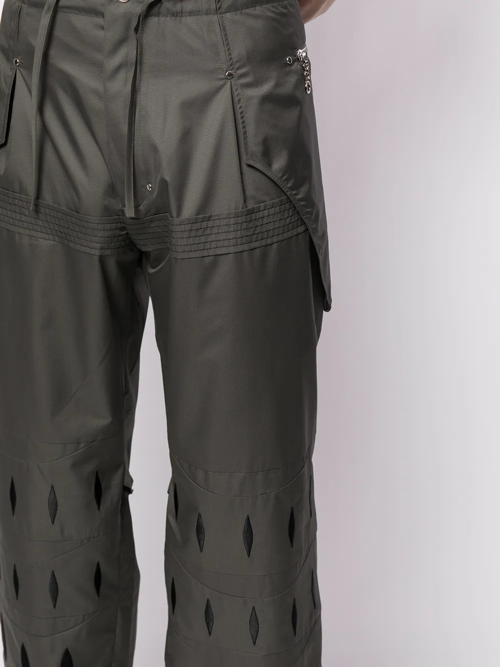 фото Kiko kostandinov брюки прямого кроя с вышивкой