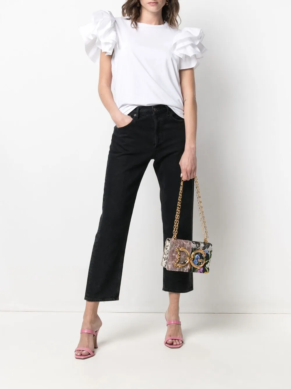 фото Dolce & gabbana сумка на плечо в технике пэчворк