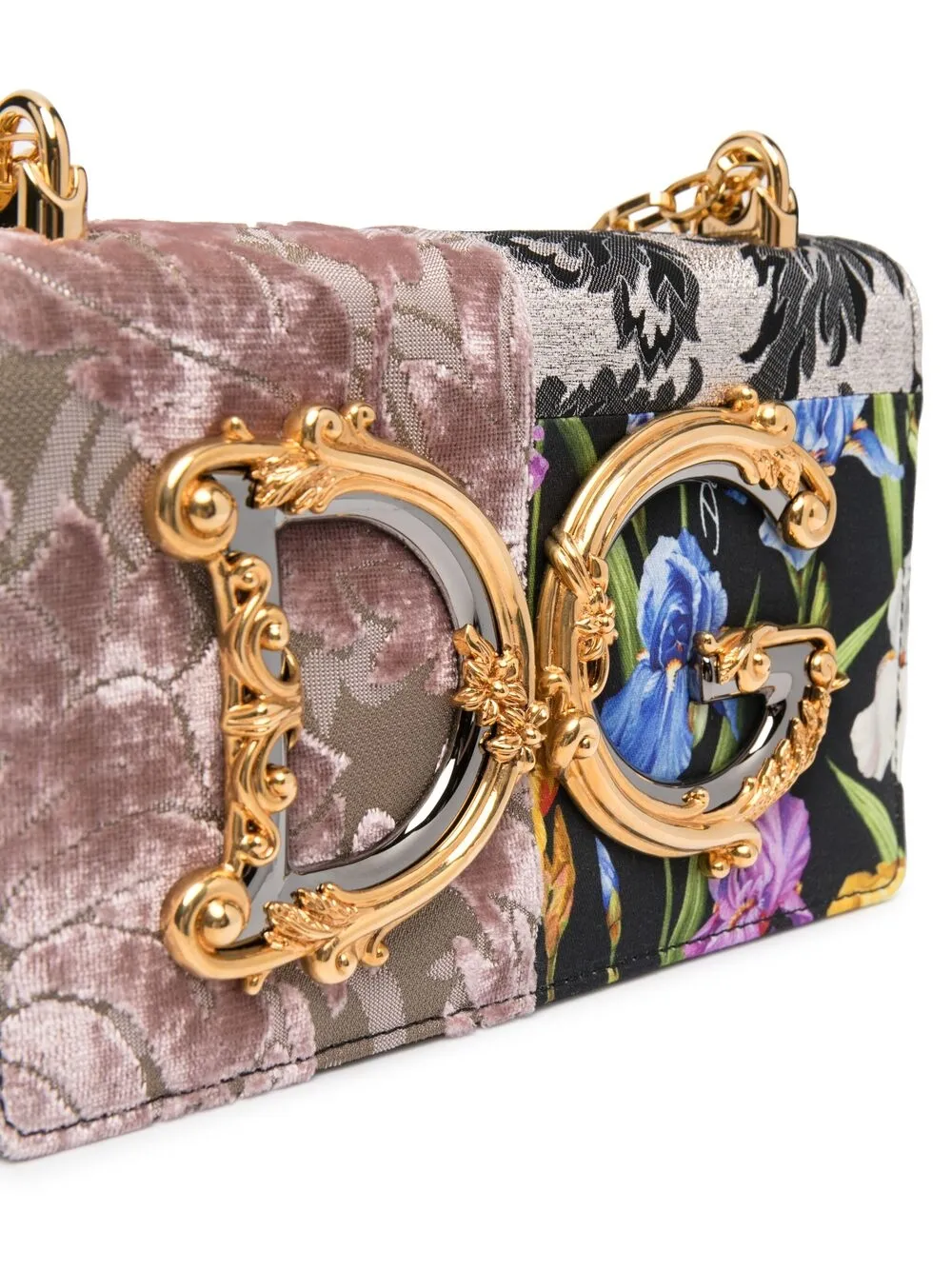 фото Dolce & gabbana сумка на плечо в технике пэчворк