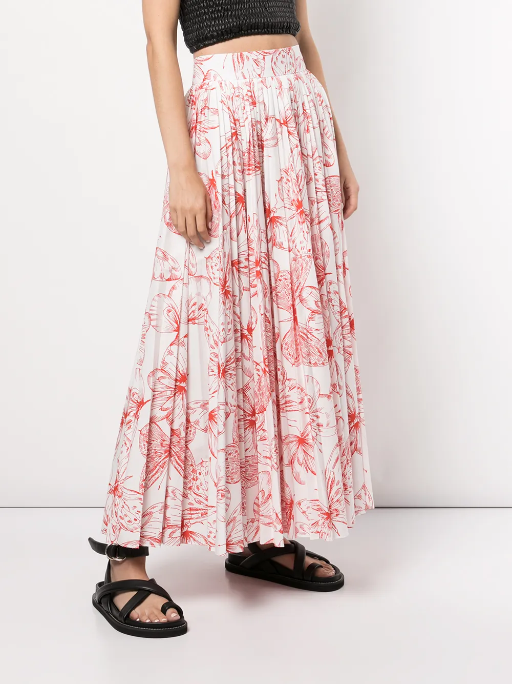 фото Lela rose длинная юбка с принтом