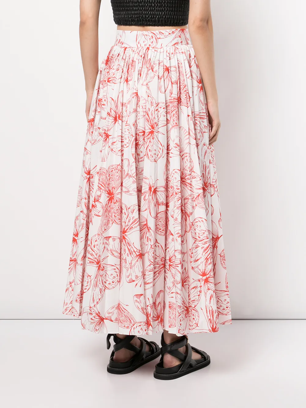 фото Lela rose длинная юбка с принтом
