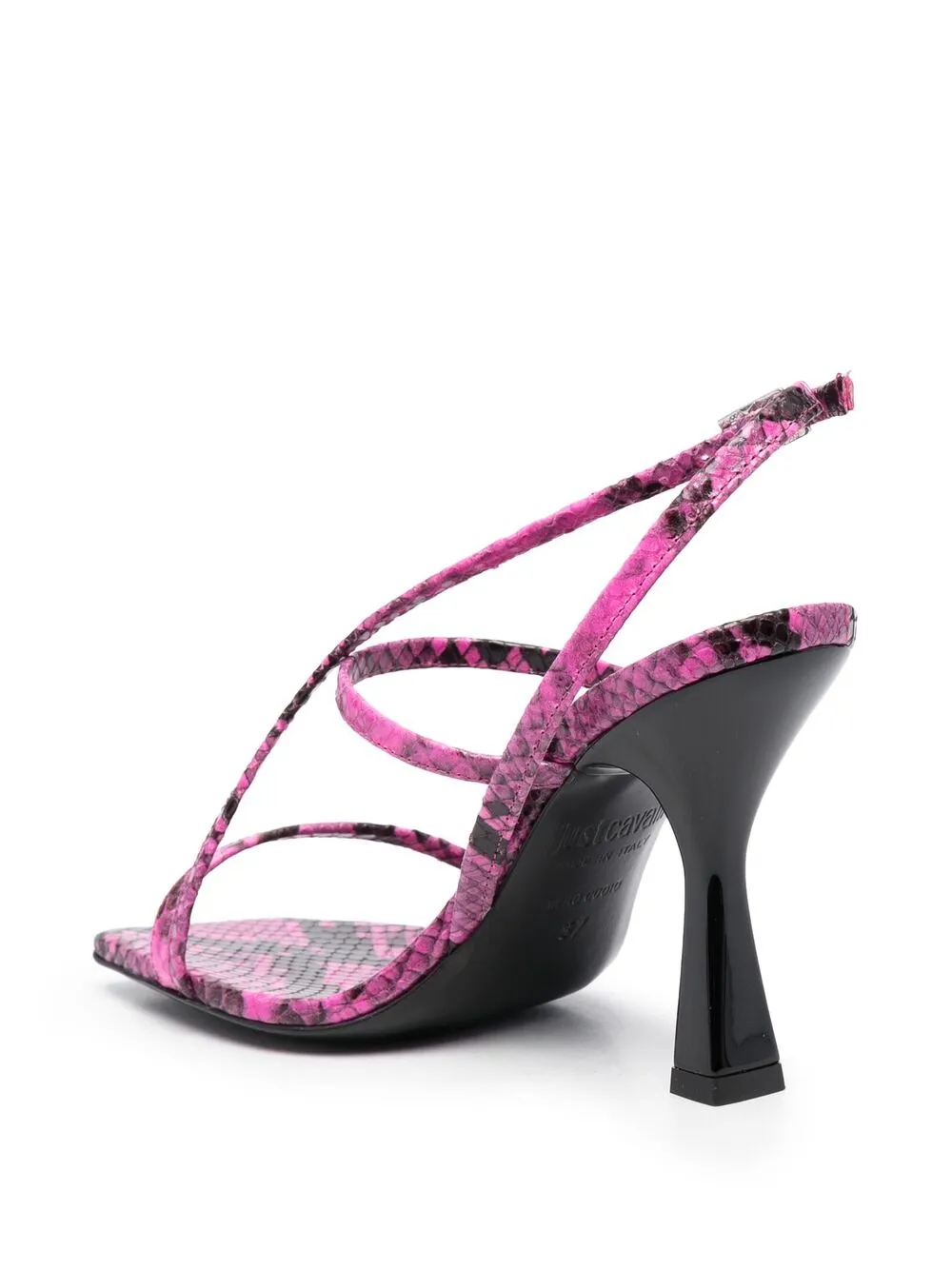 фото Just cavalli босоножки с тиснением под змеиную кожу