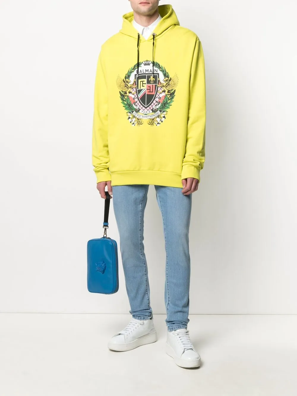 фото Balmain худи с графичным принтом