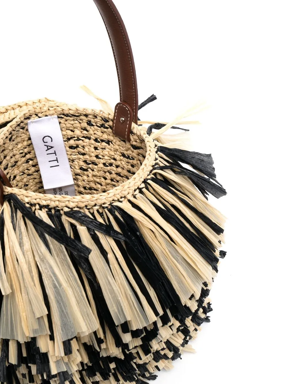 фото Gatti сумка-тоут из рафии с бахромой