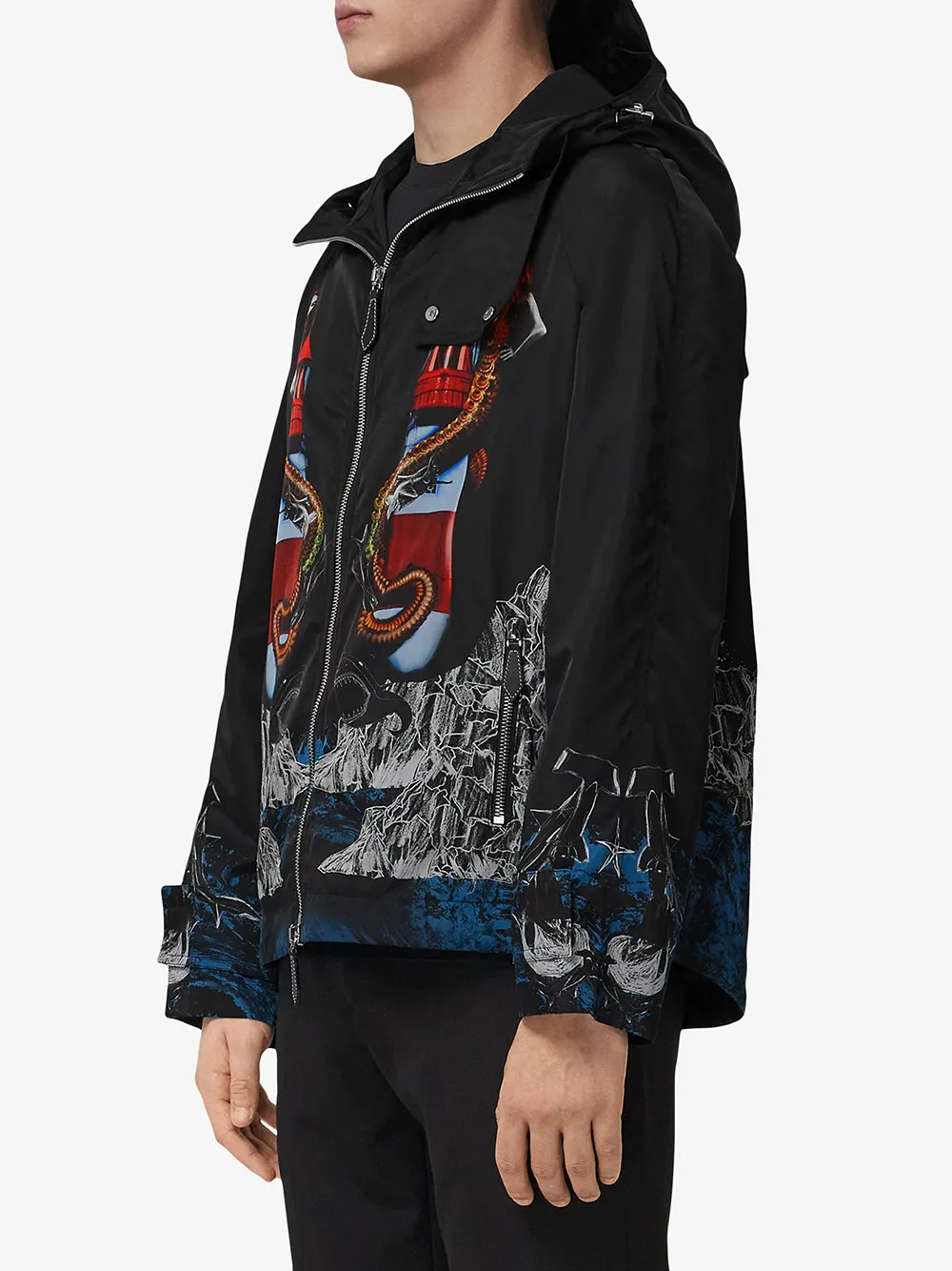 фото Burberry куртка с капюшоном и принтом