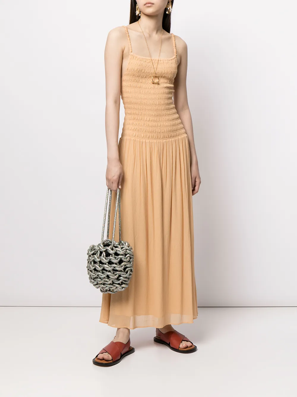 фото Alienina сумка-тоут julia с эффектом металлик