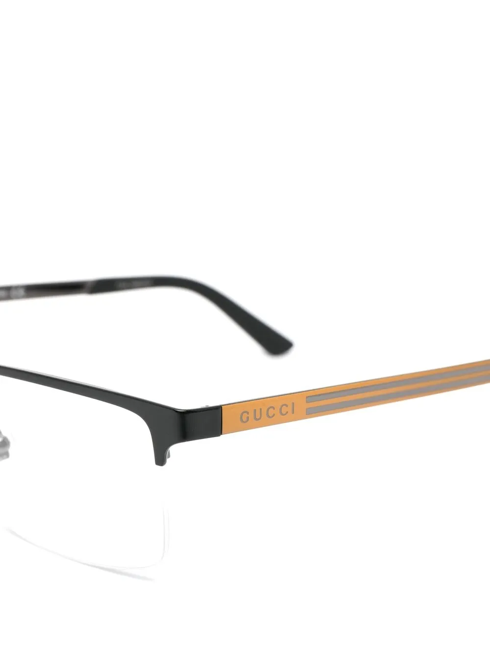 фото Gucci eyewear очки в прямоугольной полуободковой оправе