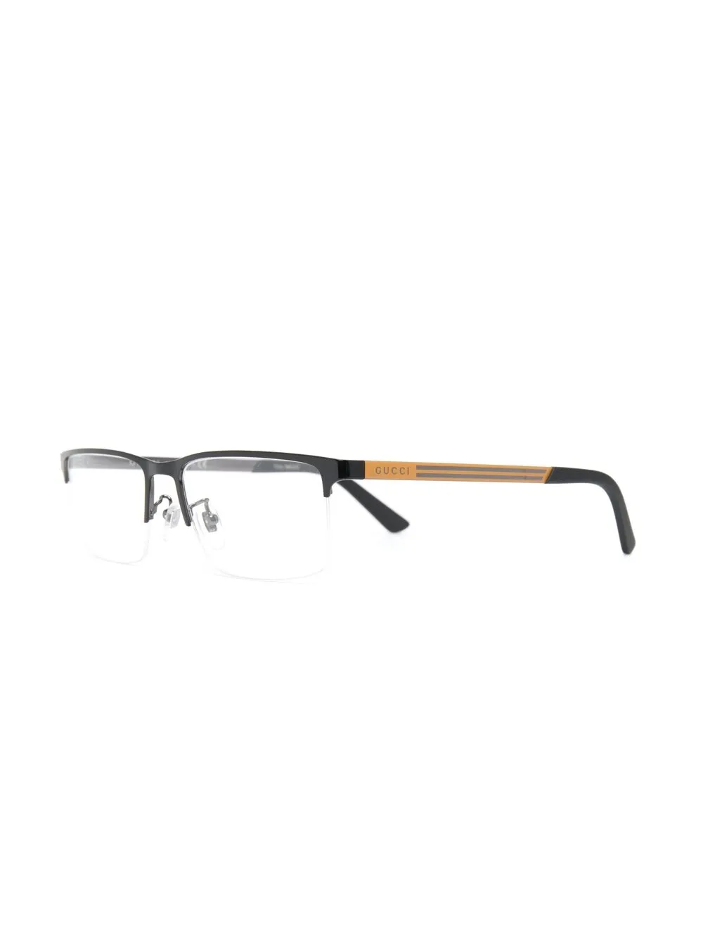 фото Gucci eyewear очки в прямоугольной полуободковой оправе
