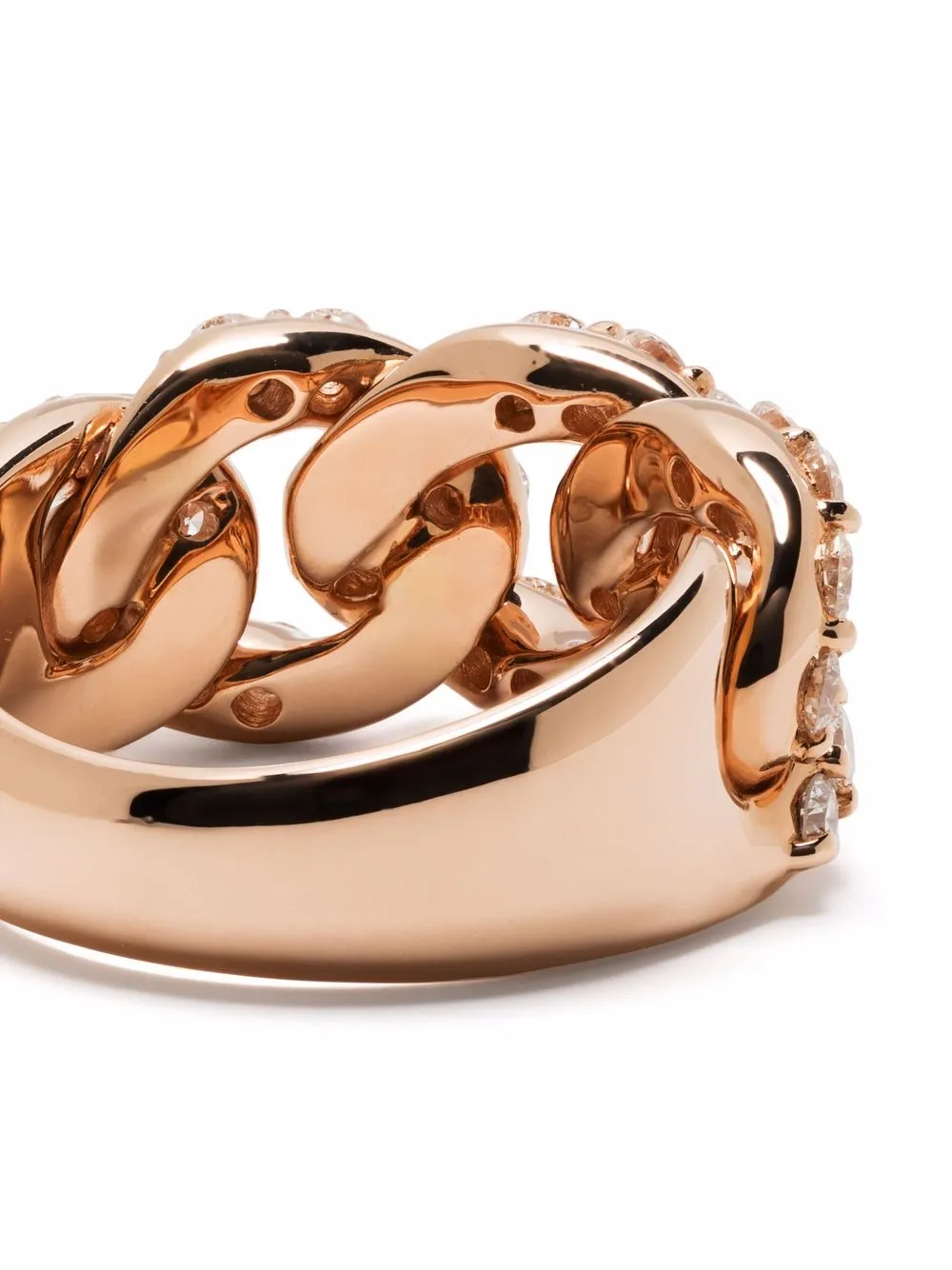 фото Leo pizzo кольцо groumette из розового золота с бриллиантами