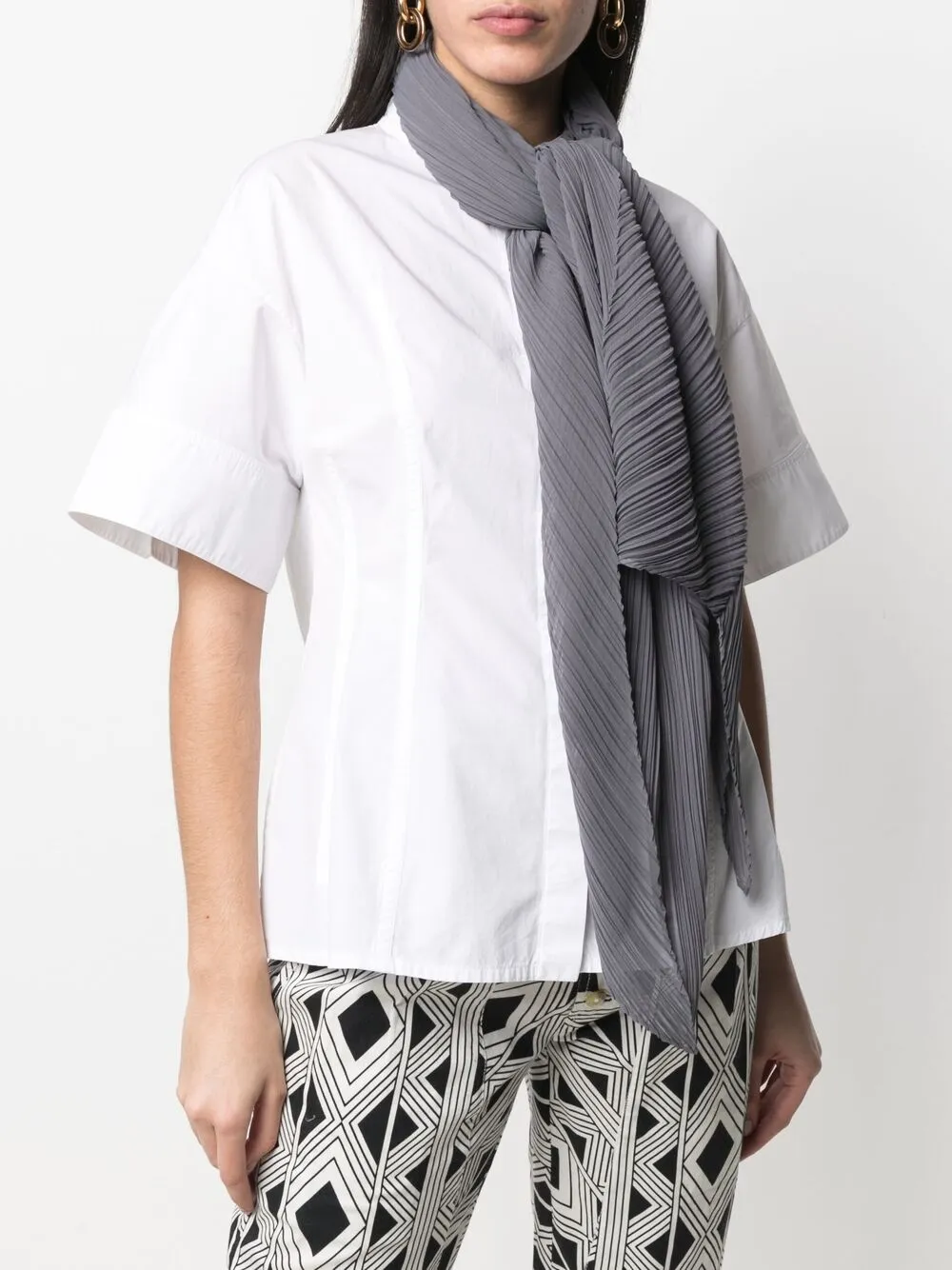фото Pleats please issey miyake шарф с плиссировкой