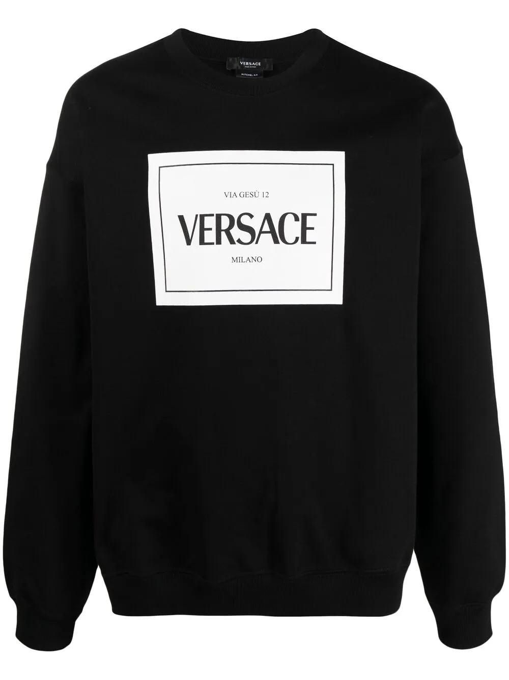 фото Versace толстовка с круглым вырезом и логотипом