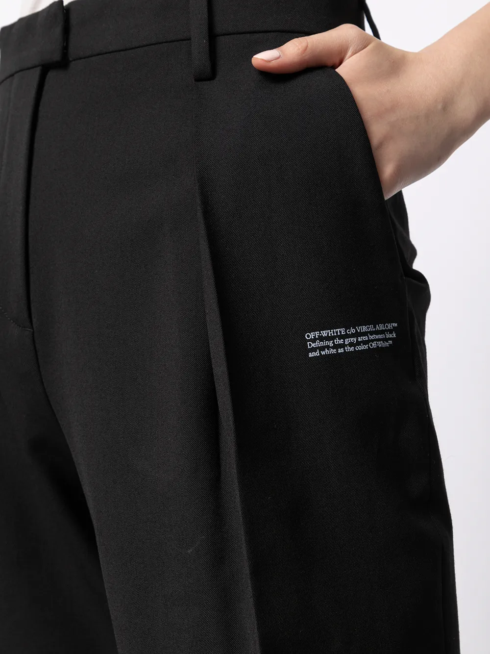 фото Off-white строгие брюки с завышенной талией