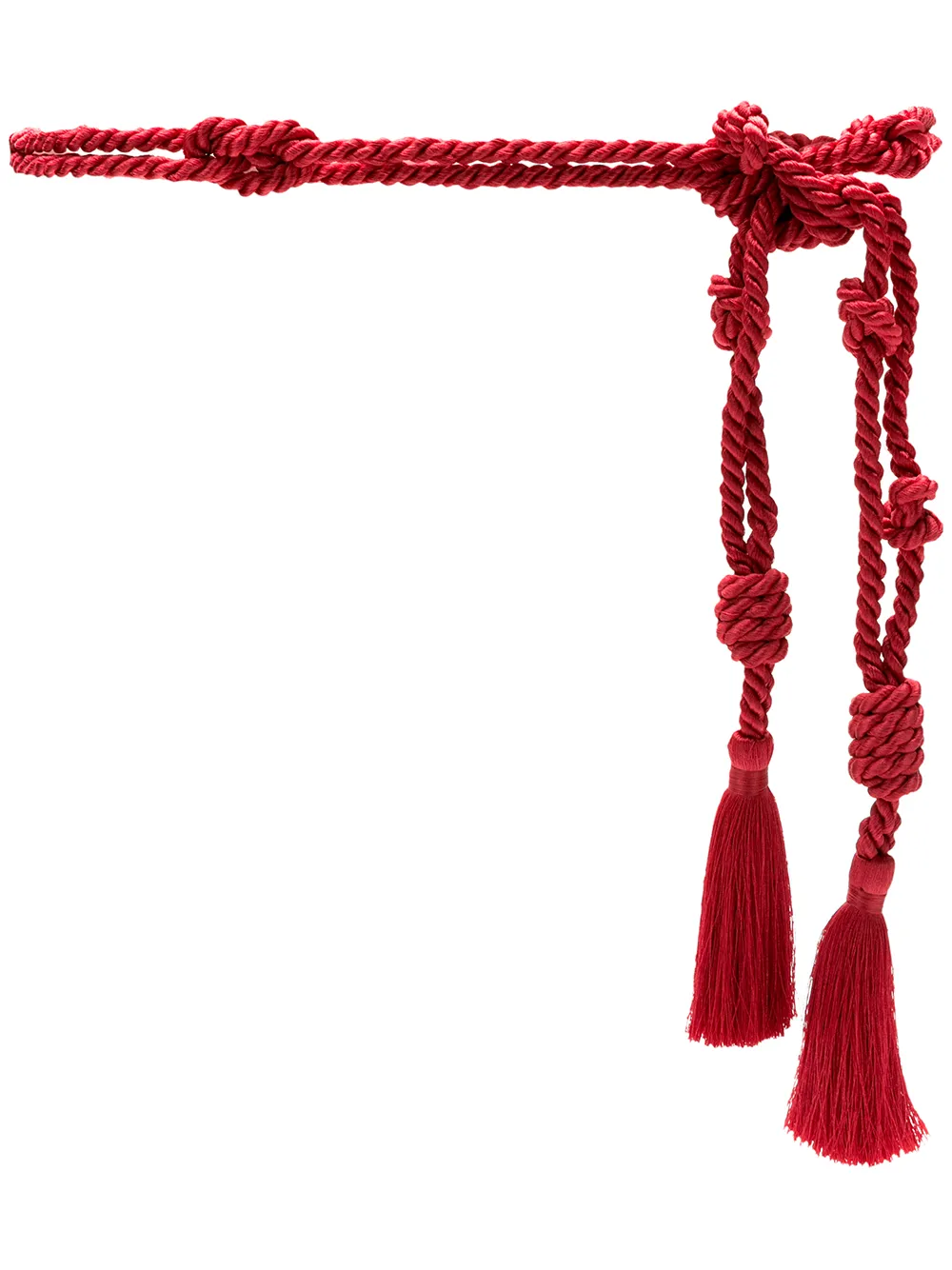 Olympiah cinturón con detalle de borlas - Rojo