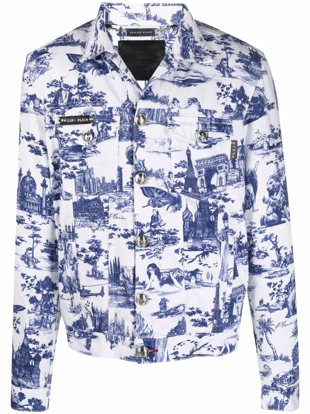 фото Philipp plein джинсовая куртка en plein air