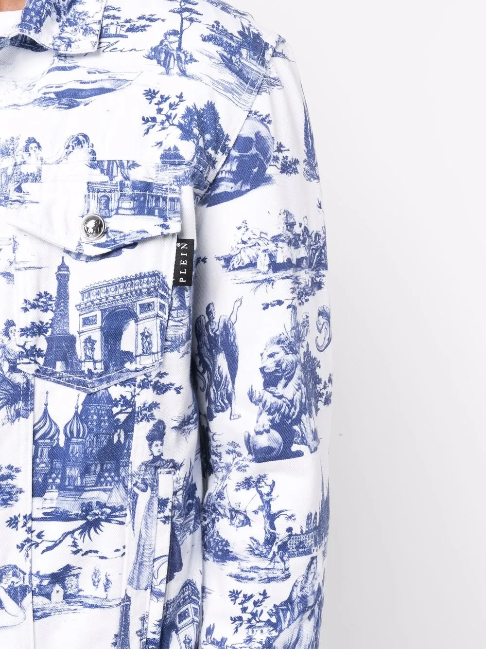 фото Philipp plein джинсовая куртка en plein air