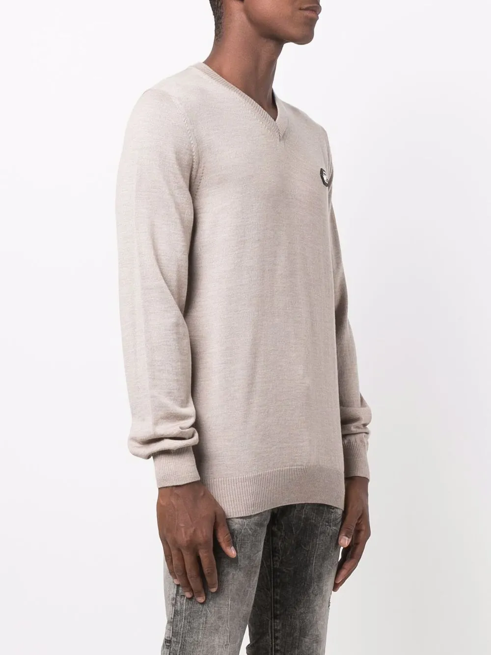 фото Philipp plein пуловер с нашивкой-логотипом