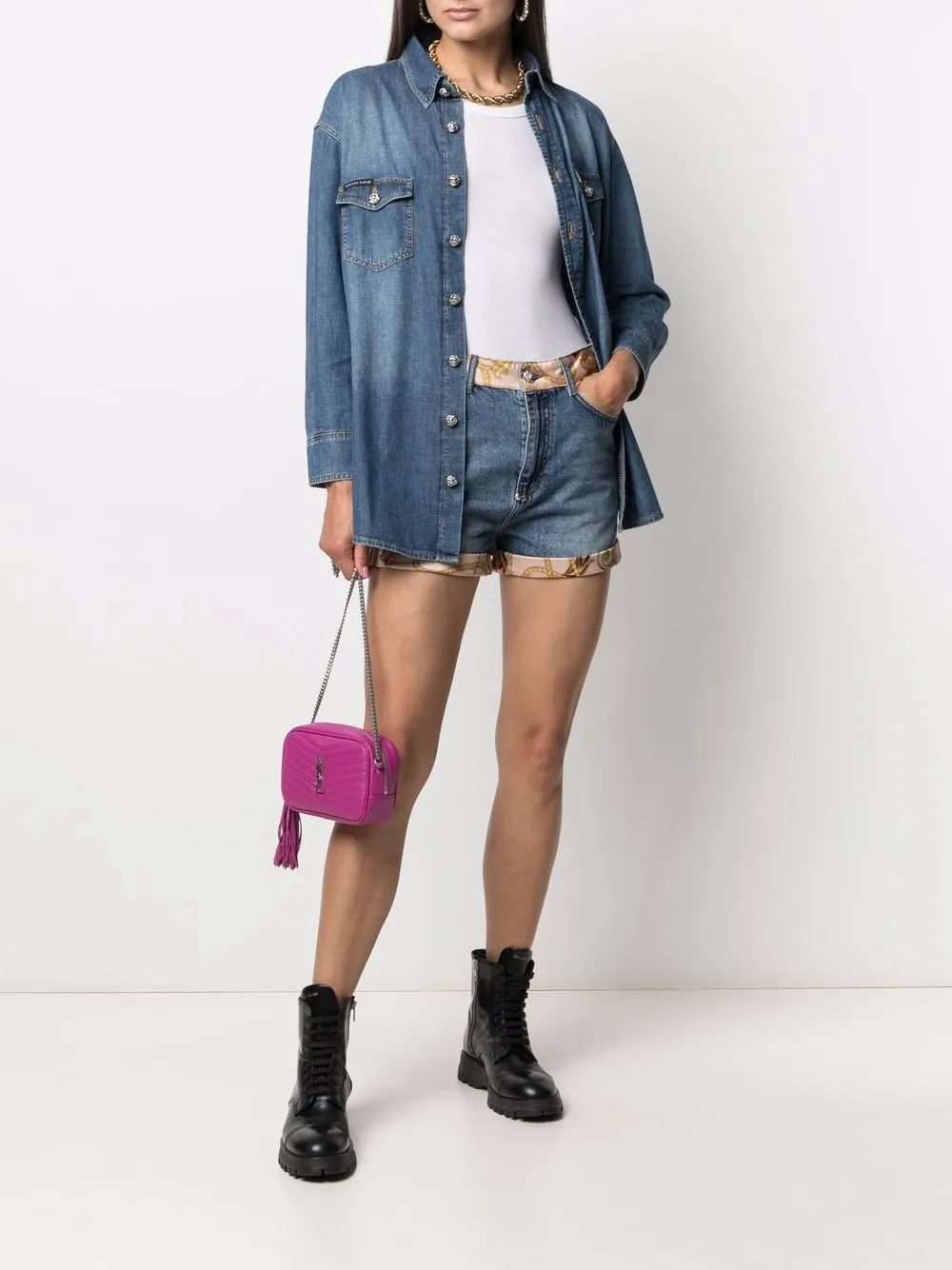 фото Philipp plein джинсовая рубашка