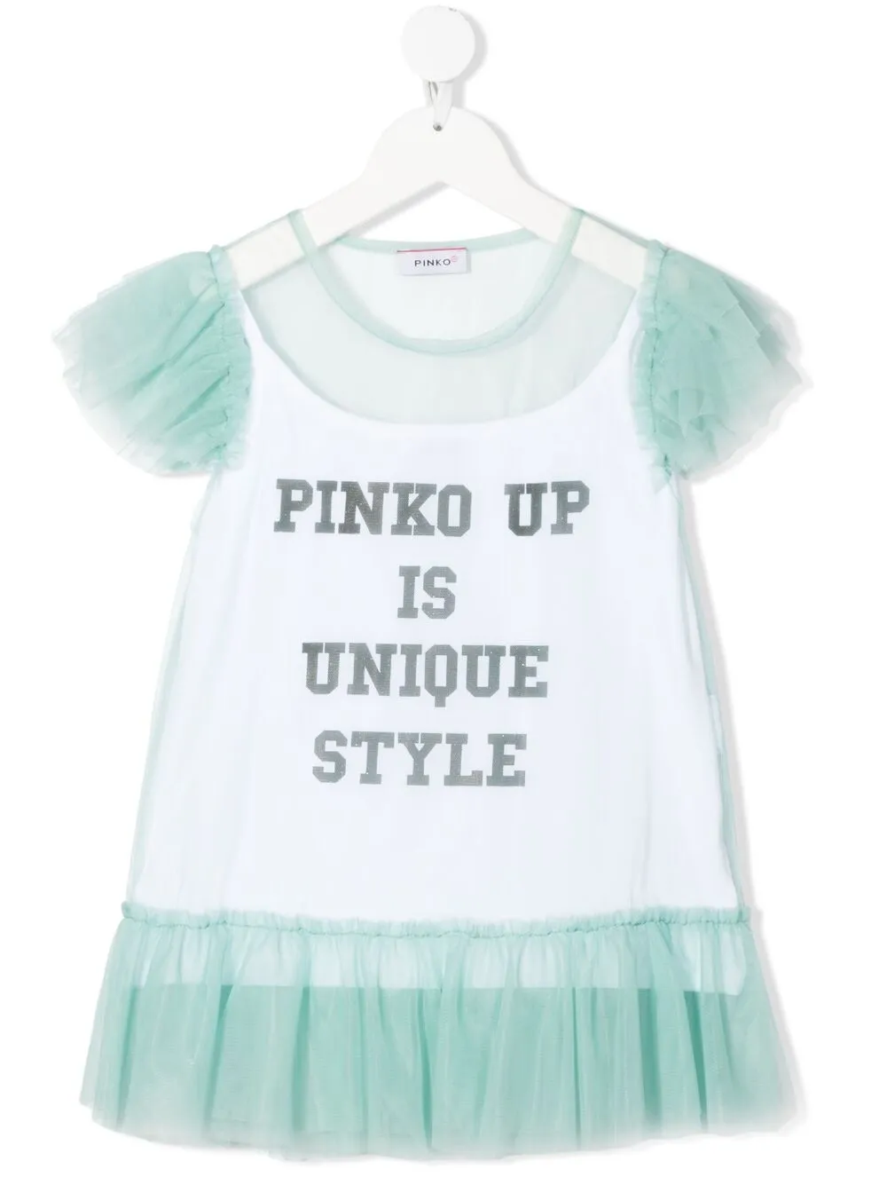 фото Pinko kids платье из тюля с принтом pink up is unique style