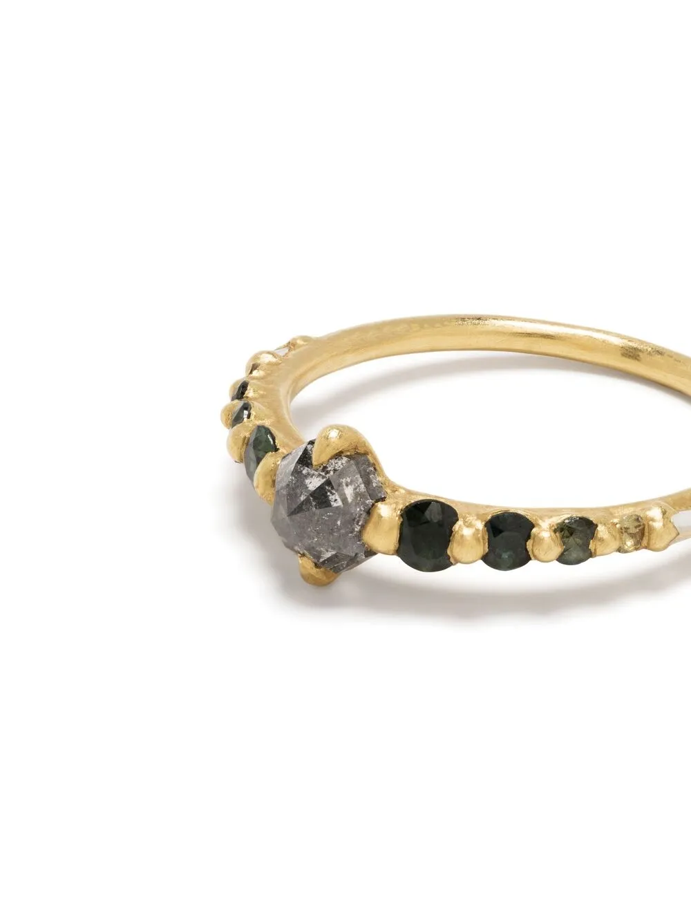 фото Polly wales золотое кольцо imperial garden halo с бриллиантами и сапфирами