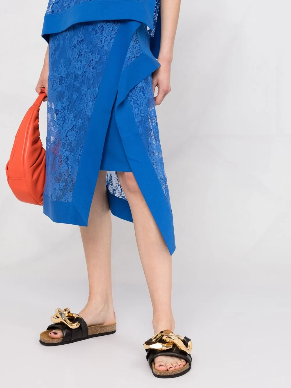 фото Kenzo юбка асимметричного кроя с кружевом