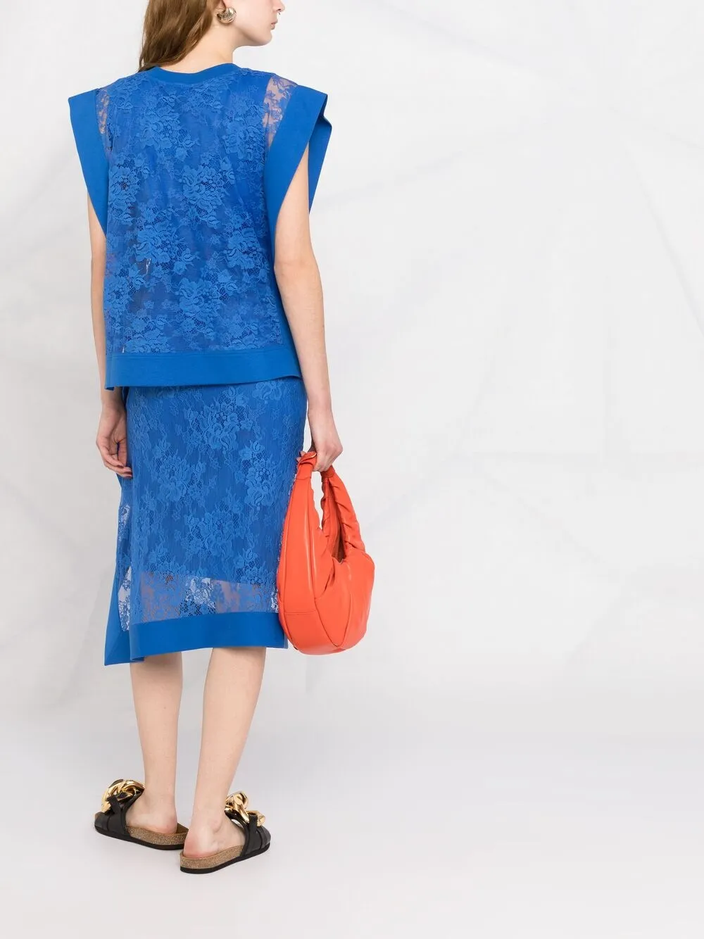 фото Kenzo юбка асимметричного кроя с кружевом