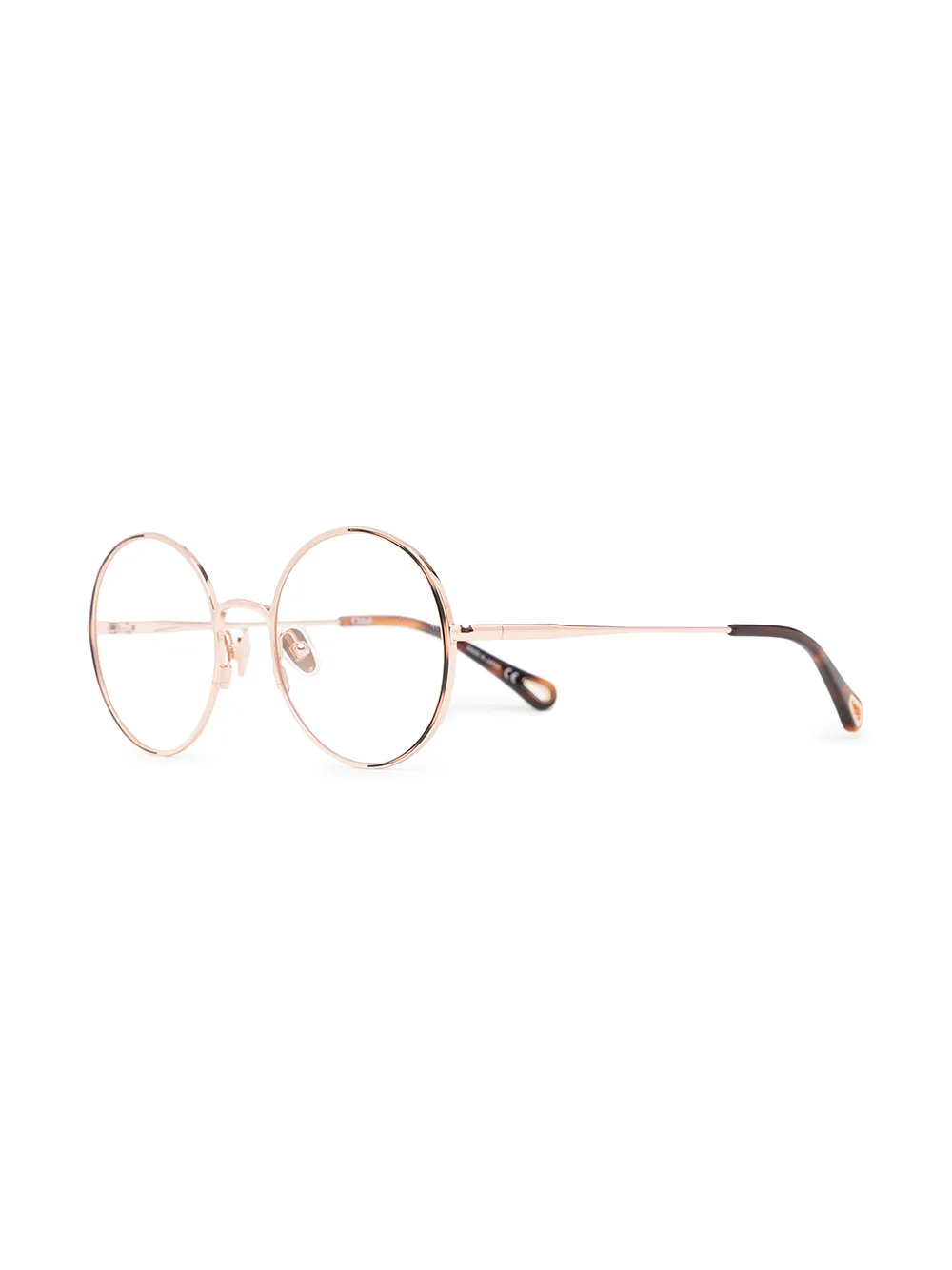 фото Chloé eyewear очки в круглой оправе черепаховой расцветки