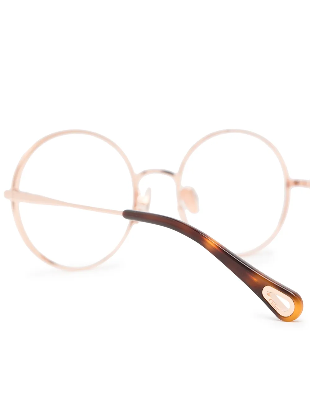 фото Chloé eyewear очки в круглой оправе черепаховой расцветки