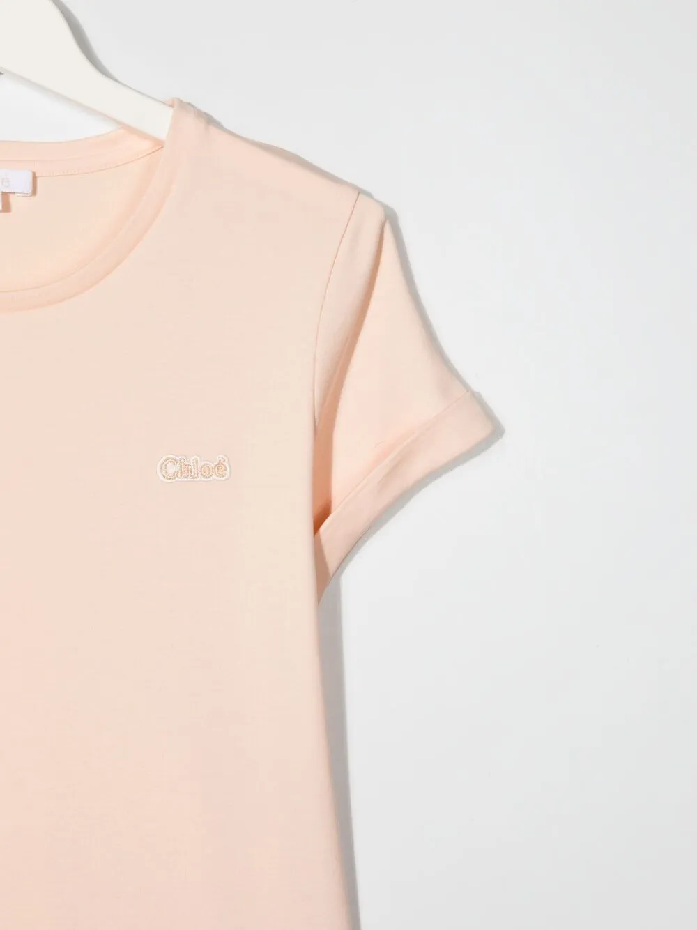 фото Chloé kids футболка с вышитым логотипом
