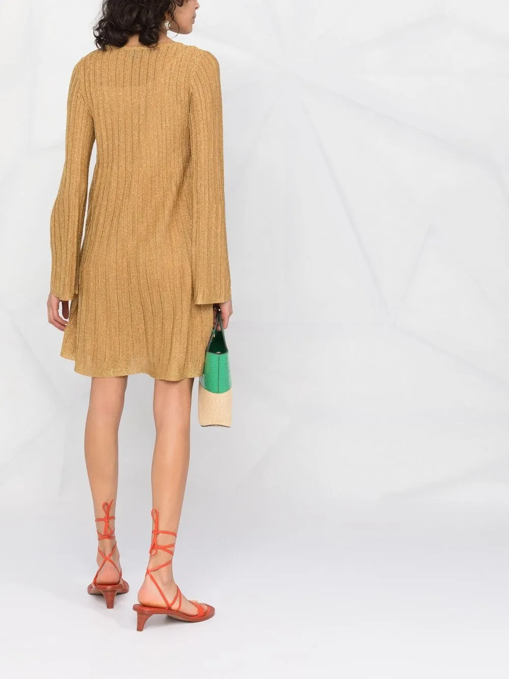 фото Missoni платье в рубчик с эффектом металлик