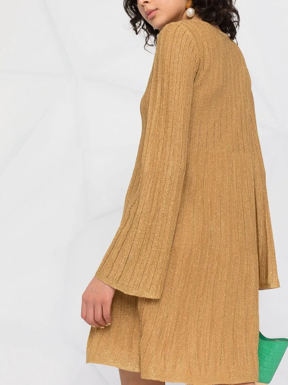 фото Missoni платье в рубчик с эффектом металлик