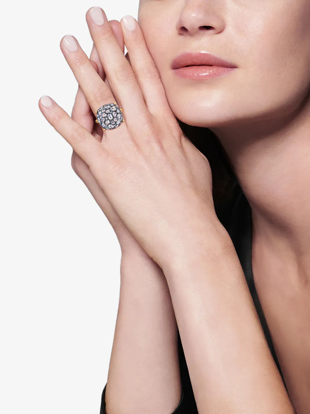 фото Fred leighton кольцо из желтого золота и серебра с бриллиантом