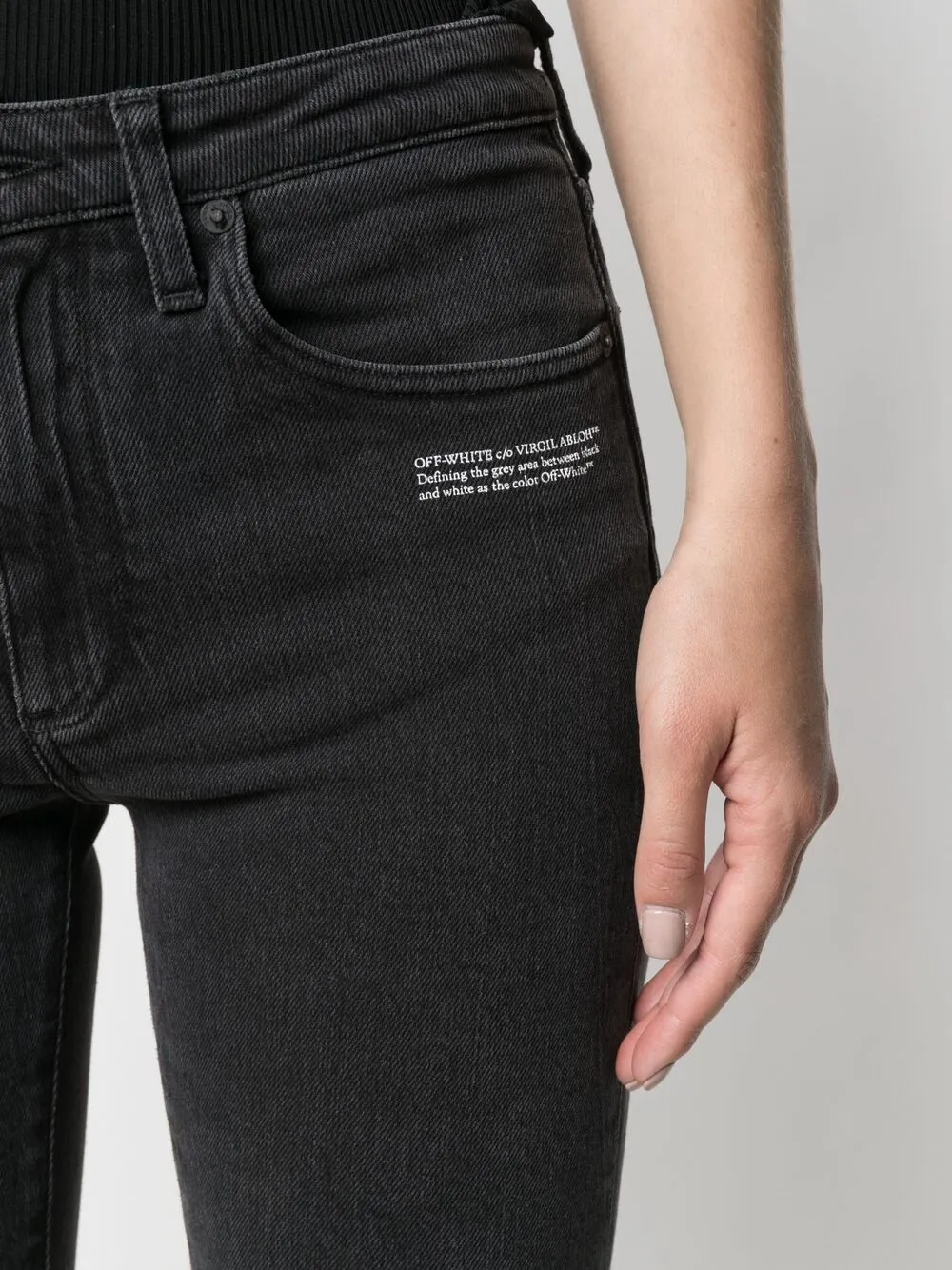 фото Off-white джинсы скинни