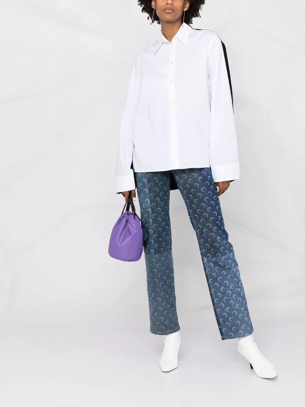 фото Mm6 maison margiela рубашка в двух тонах