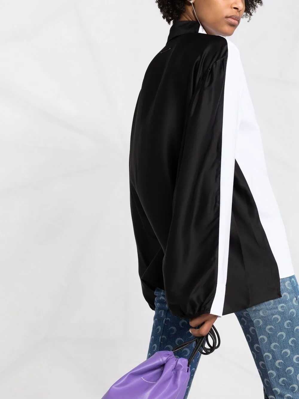 фото Mm6 maison margiela рубашка в двух тонах