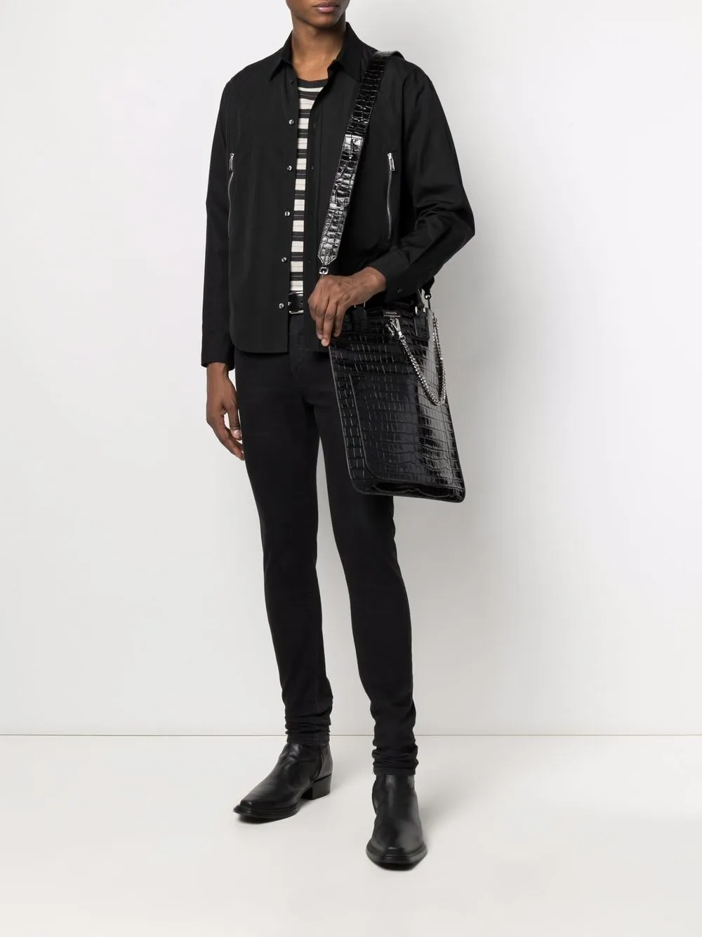 фото Dsquared2 сумка-тоут с тиснением под кожу крокодила