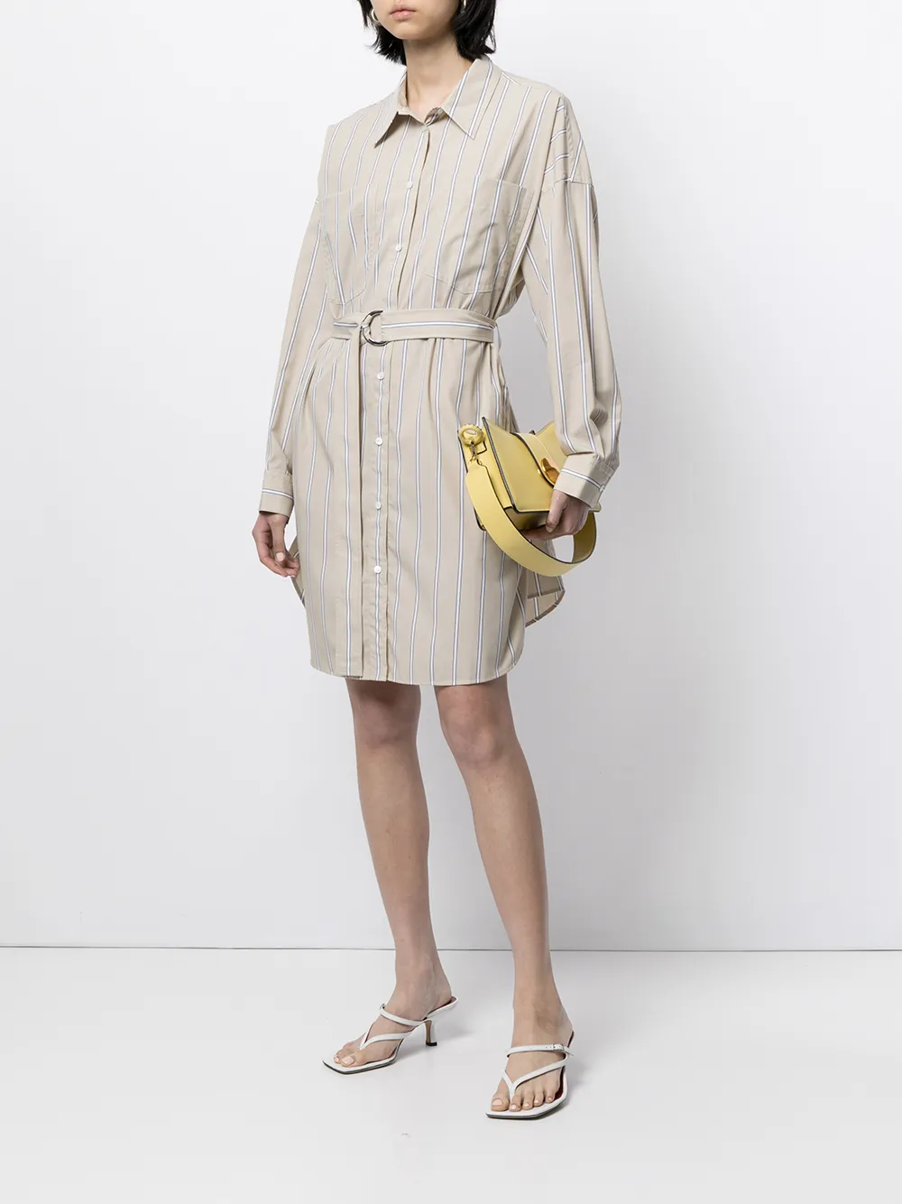 фото 3.1 phillip lim полосатое платье-рубашка с поясом