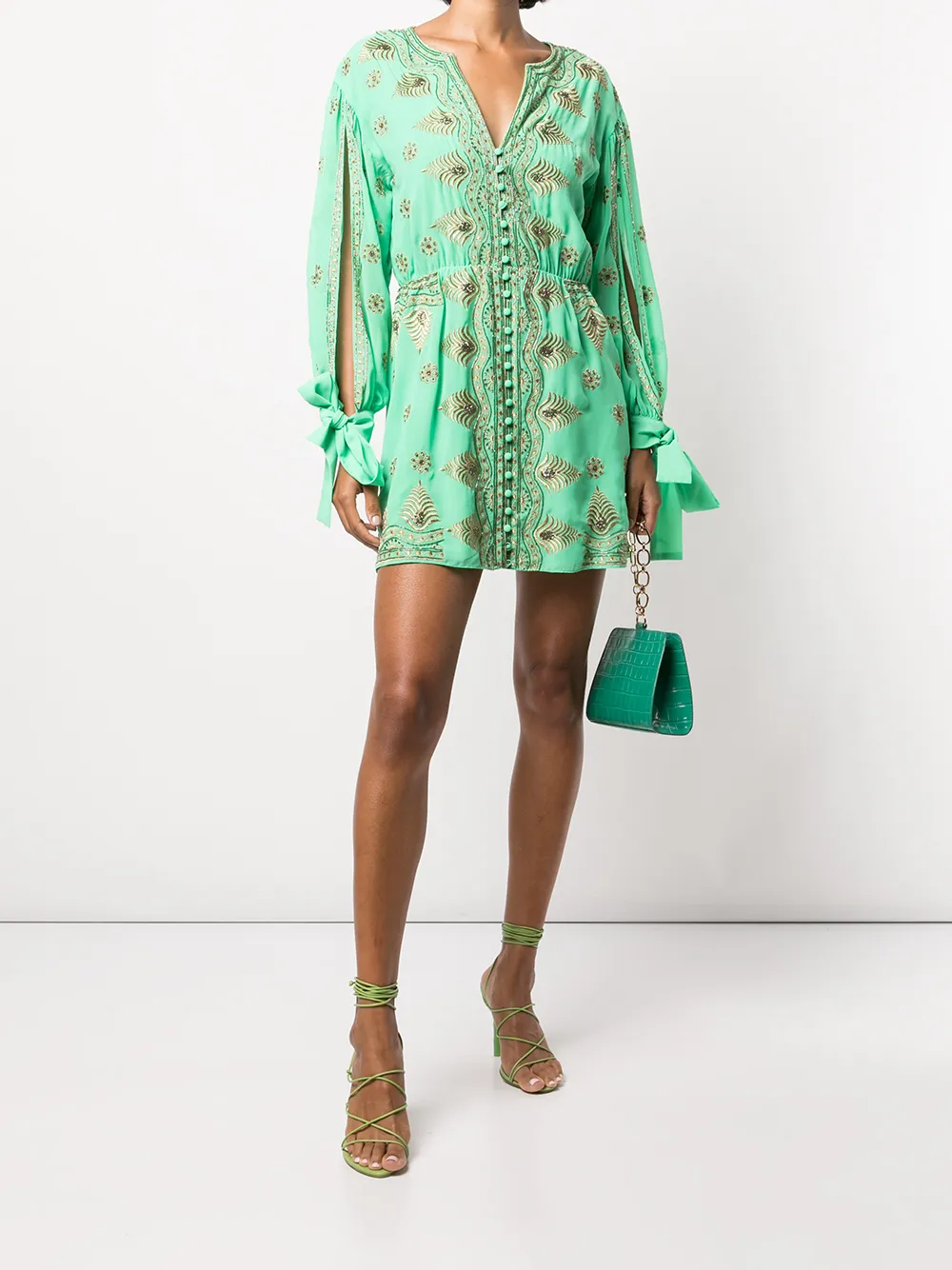 фото Alice+olivia платье-туника zia с вышивкой