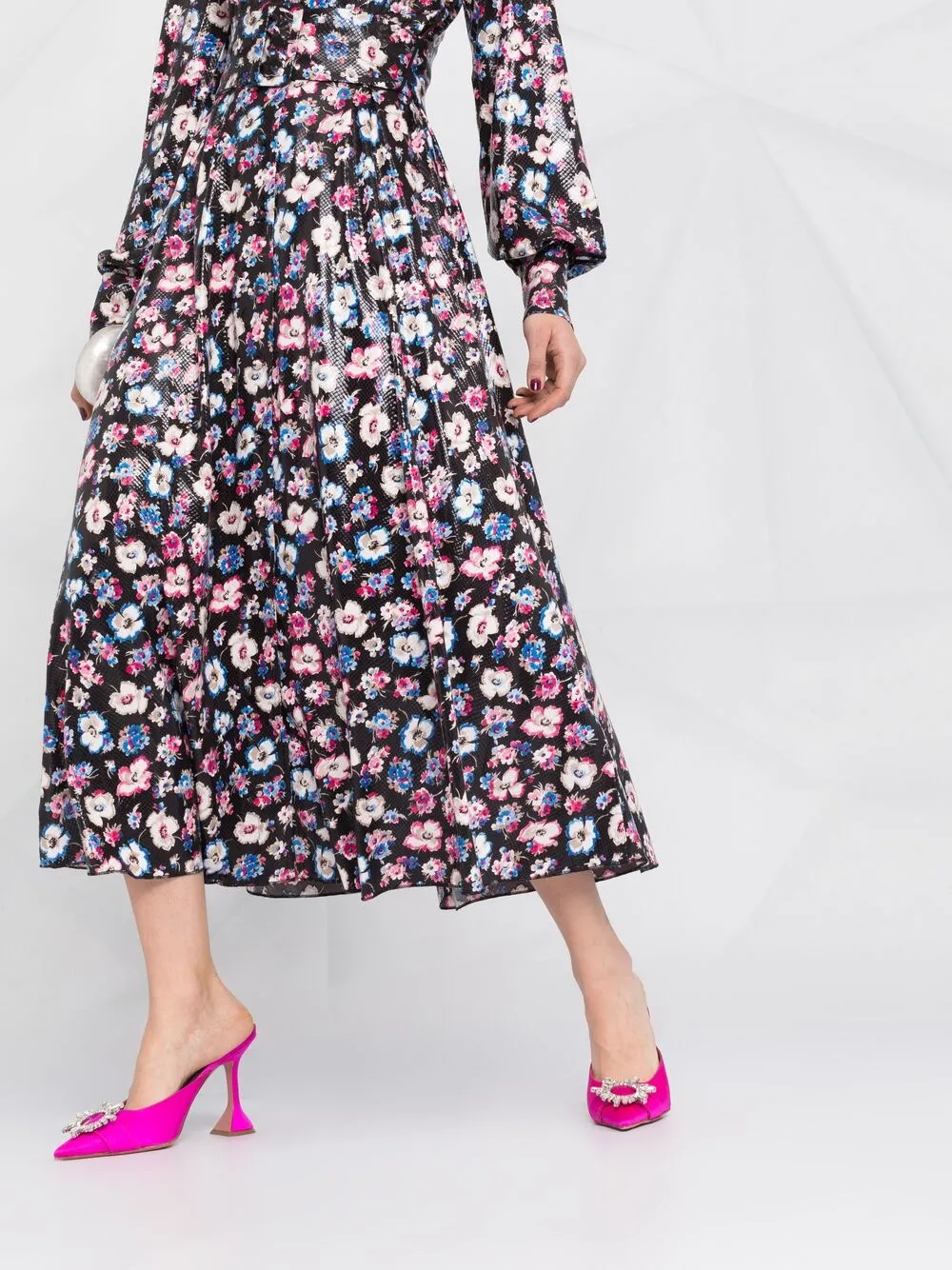 фото Rotate birger christensen платье с запахом и цветочным принтом