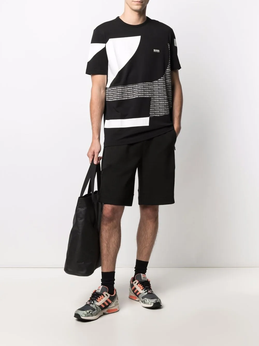 фото Boss hugo boss футболка в стиле колор-блок с логотипом