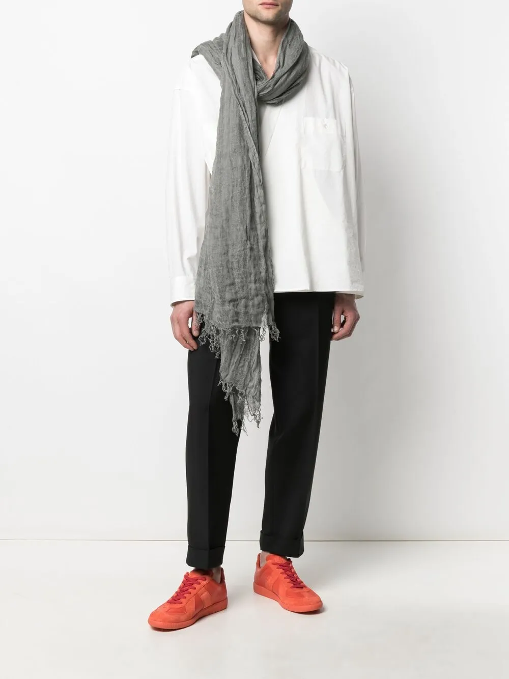 фото Plantation vintage шарф 2000-х годов с бахромой