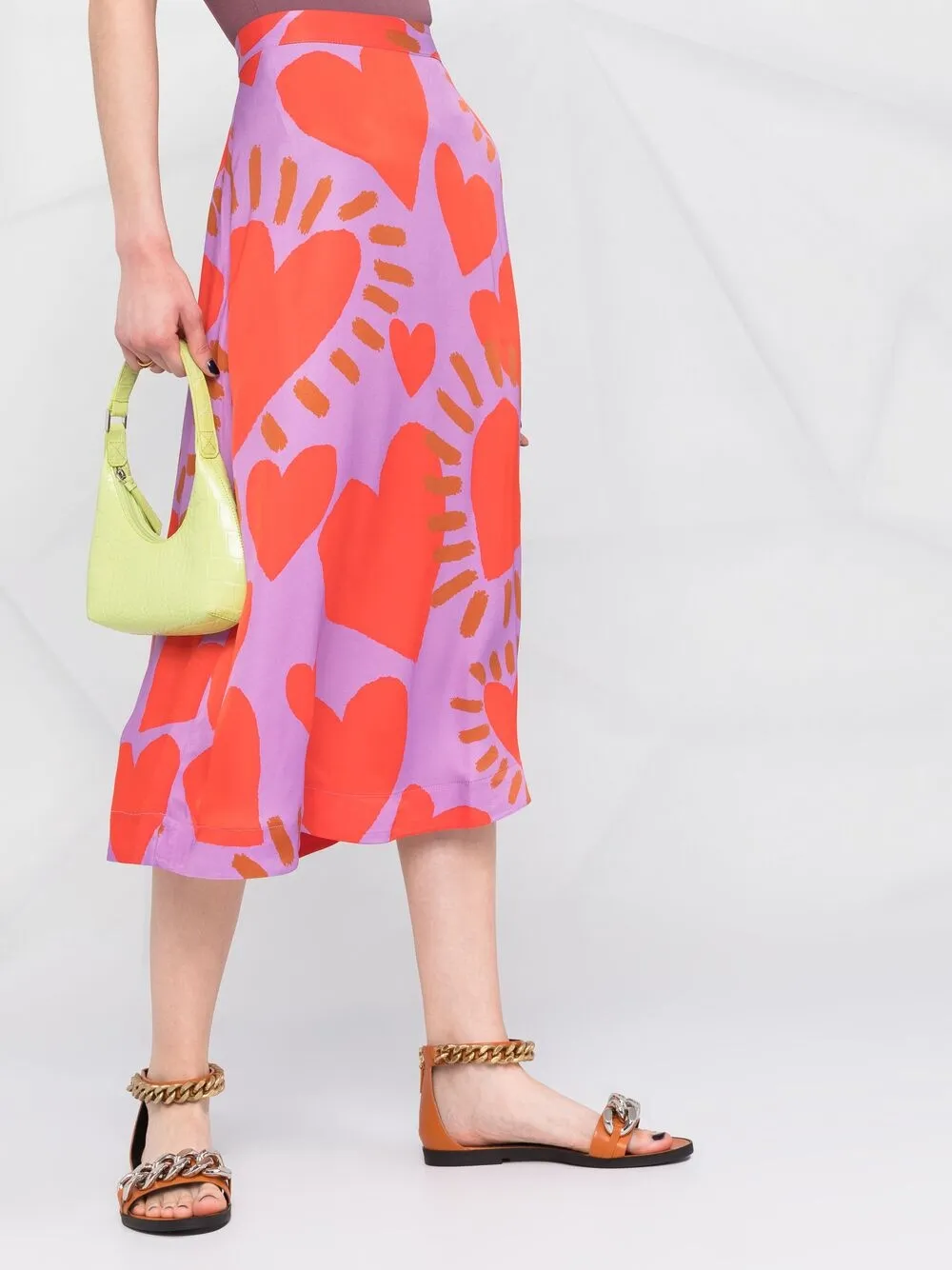 фото Farm юбка миди с принтом