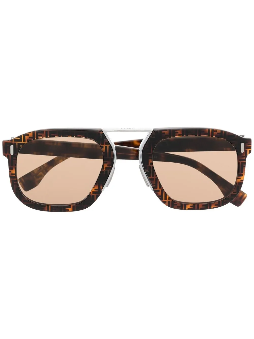 фото Fendi eyewear солнцезащитные очки-авиаторы с логотипом ff