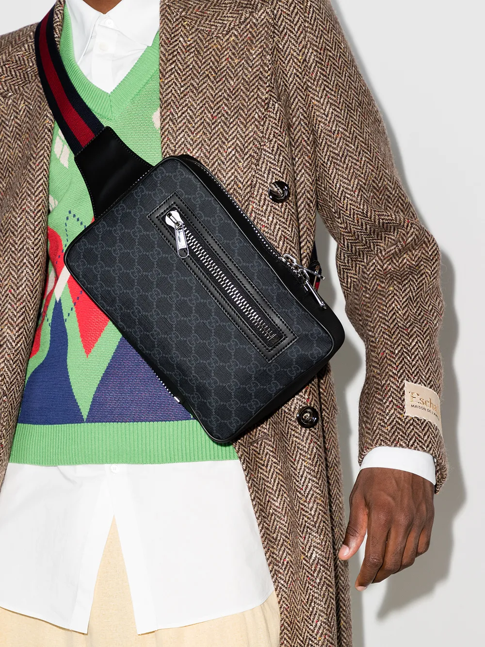 фото Gucci поясная сумка с логотипом gg