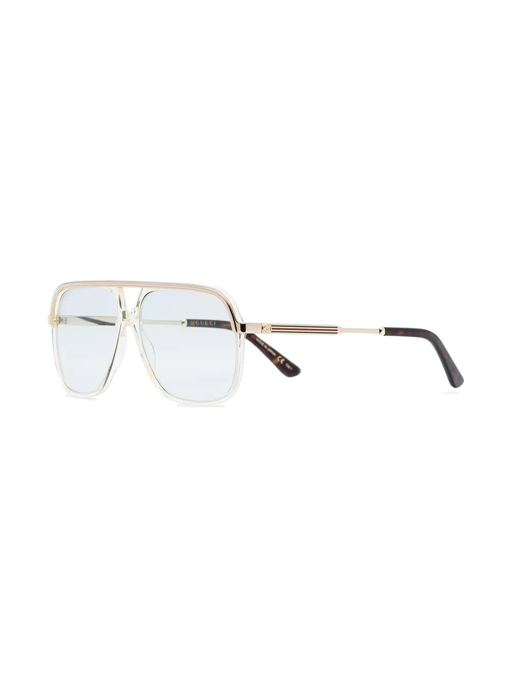 фото Gucci eyewear солнцезащитные очки с отделкой web