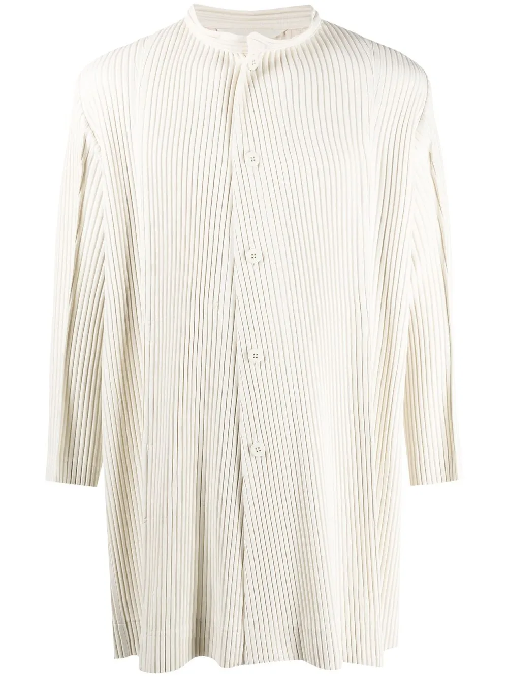 фото Homme plissé issey miyake однобортное пальто из джерси со складками
