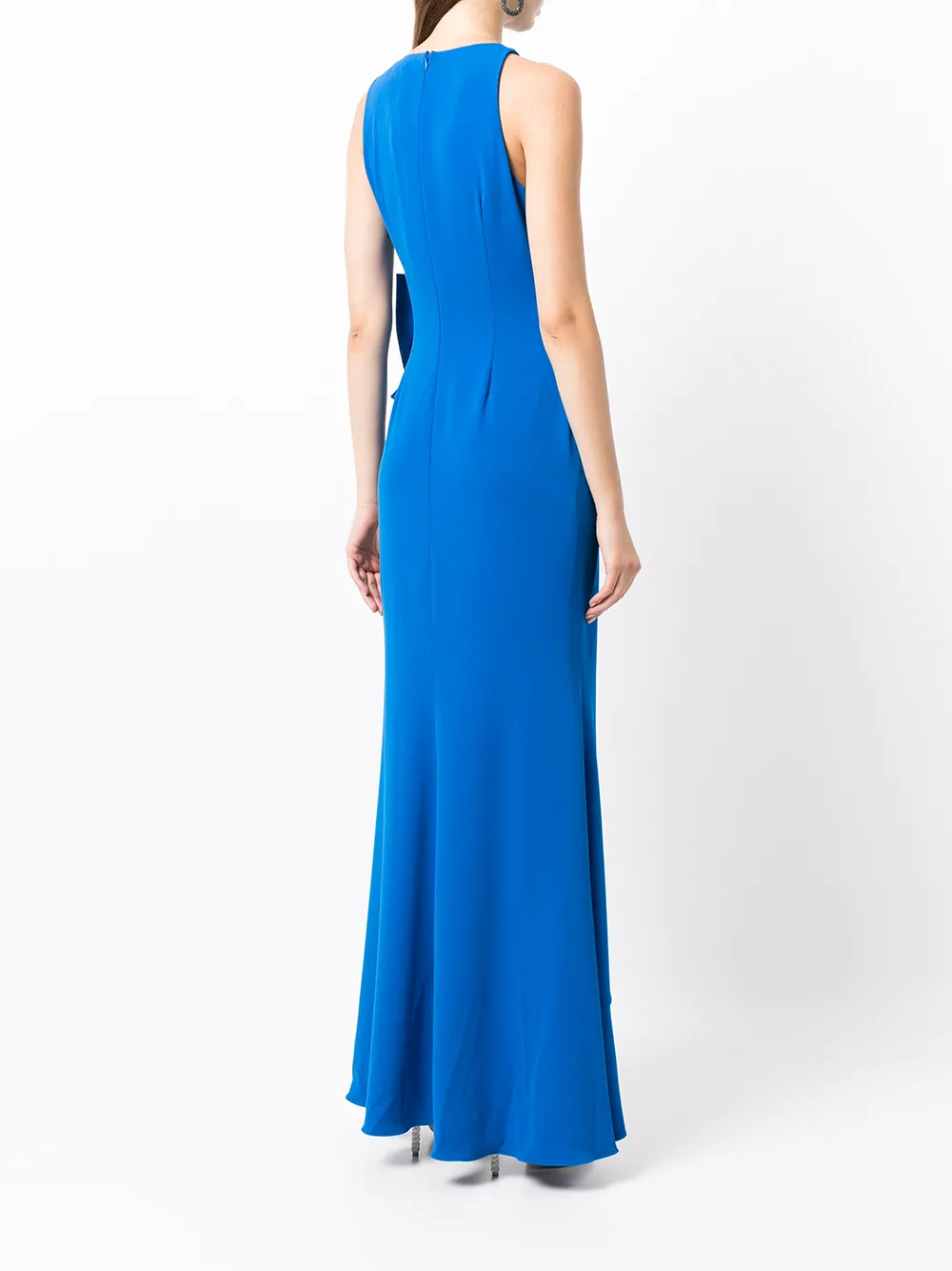фото Badgley mischka платье макси с оборками