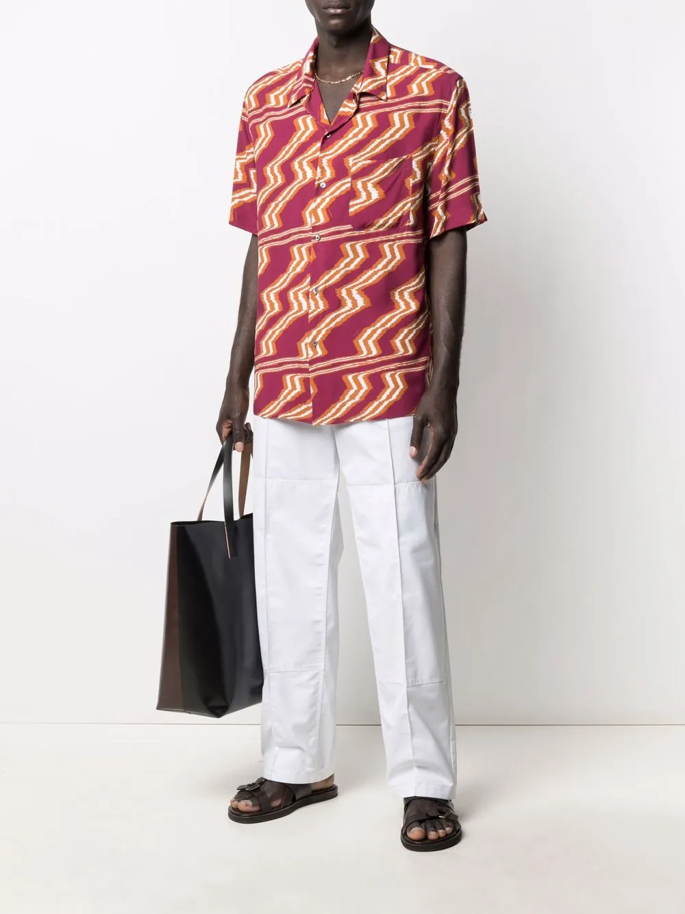 фото Missoni рубашка с узором зигзаг