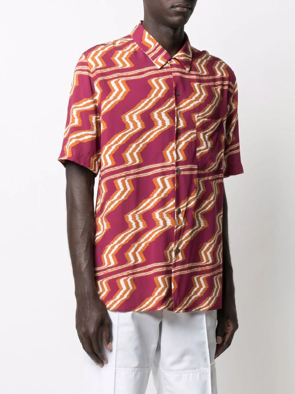 фото Missoni рубашка с узором зигзаг