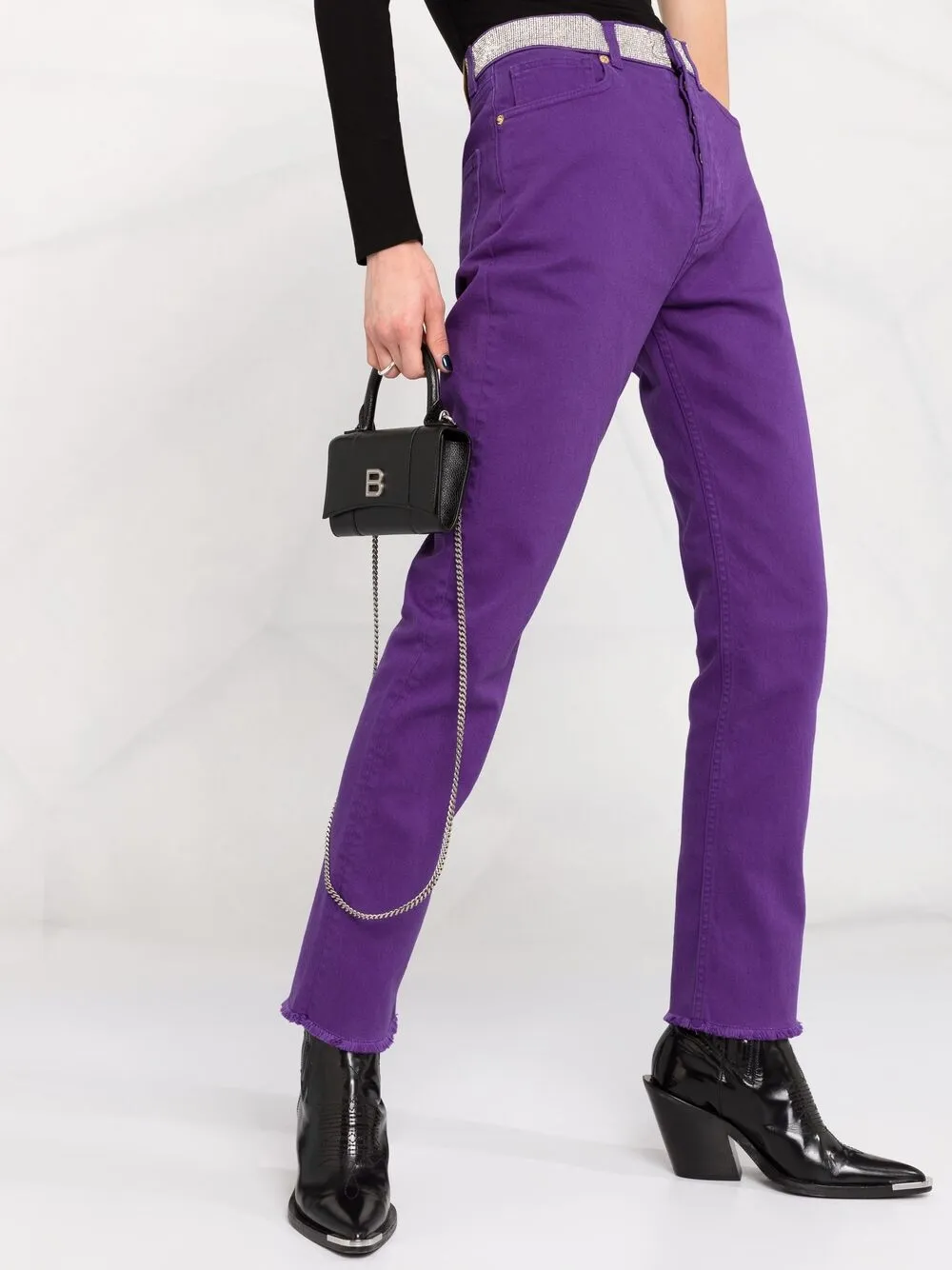 фото Alexandre vauthier джинсы кроя слим с поясом